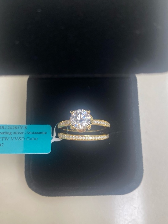 Jewelry - Moissanite Engagement Ring Set Size 8
